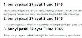 Pasal 27 Ayat 1 Sesuai Dengan Sila Ke Berapa